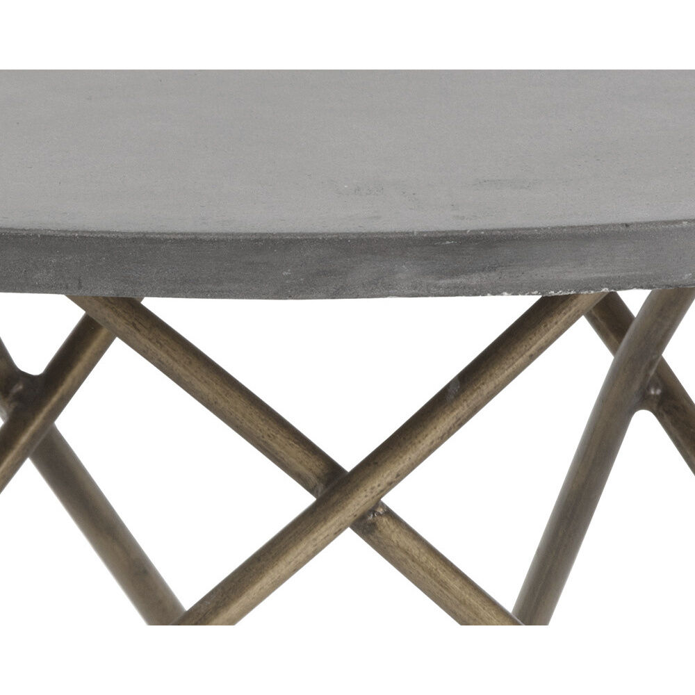 Wesley 35.5 X 17.75 inch Grey / Antique Brass Coffee Table